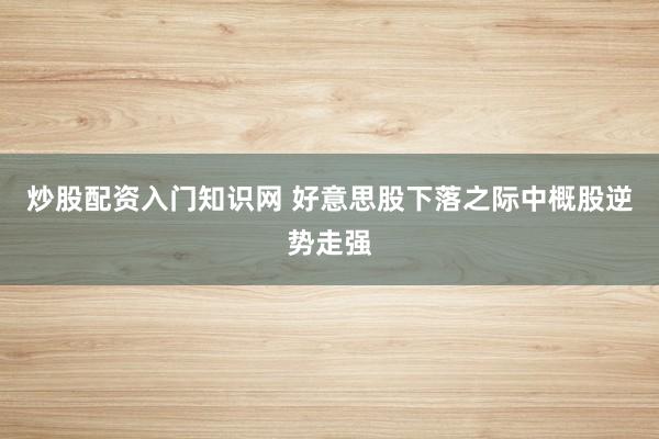 炒股配资入门知识网 好意思股下落之际中概股逆势走强