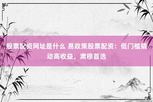 股票配资网址是什么 易政策股票配资：低门槛撬动高收益，肃穆首选